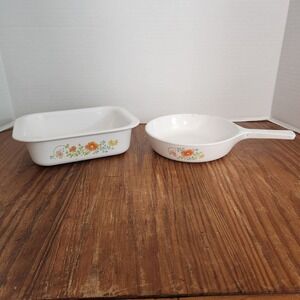 Corning Ware Vintage Wildflower Casserole Dish and Handled Sish (No Lids)‎